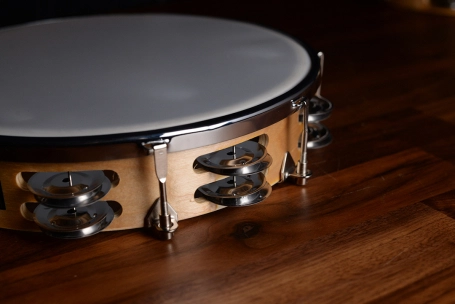 image 2 GP-TAMB4 10-inch Wood Frame Tambourine with Synthetic Head