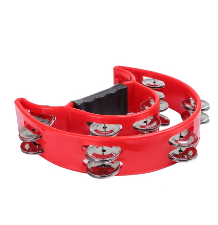 image 2 GP-TAMB2R Heavy Duty Half-Moon Tambourine with Inside Row - Red