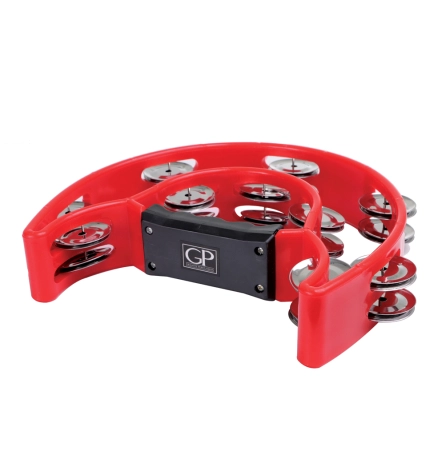 image 3 GP-TAMB2R Heavy Duty Half-Moon Tambourine with Inside Row - Red
