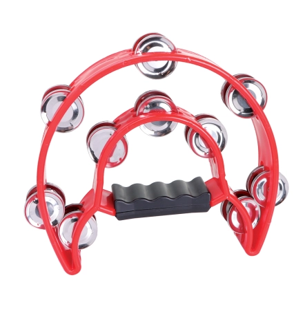 image 1 GP-TAMB2R Heavy Duty Half-Moon Tambourine with Inside Row - Red