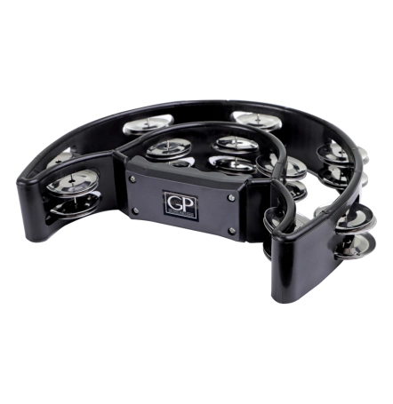  image 3 GP-TAMB2B Half-moon Tambourine with Inside Row – Black