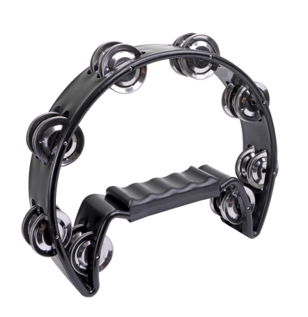 image 1 GP-TAMB5 Half-moon Plastic Tambourine - Black