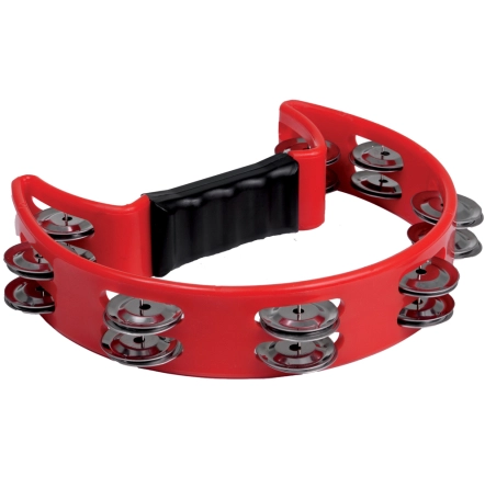 image 2 GP-TAMB6 Half-Moon Plastic Tambourine - Red