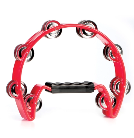 image 1 GP-TAMB6 Half-Moon Plastic Tambourine - Red